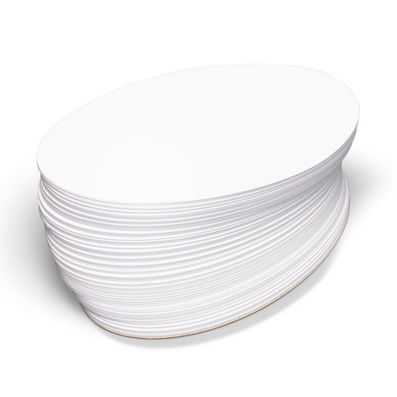 Vikpapper ovala, 120g, vit, 16x20 cm, förpackning om 250 ark image