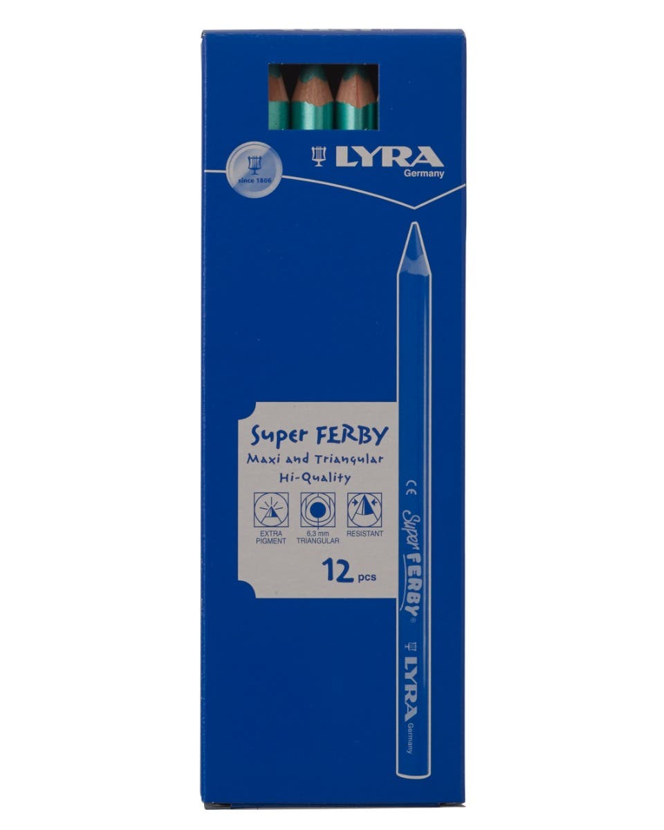Lyra färgpennor Super Ferby Lackade Triangelformade - 12 pennor - metallic grön image