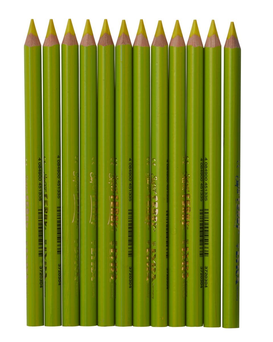 Lyra färgpennor Super Ferby Lackade Triangelformade - 12 pennor - neon gul  image