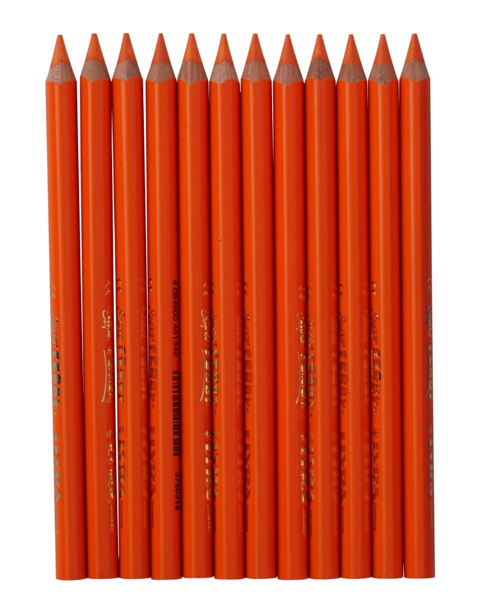 Lyra färgpennor Super Ferby Lackade Triangelformade - 12 pennor - neon orange image