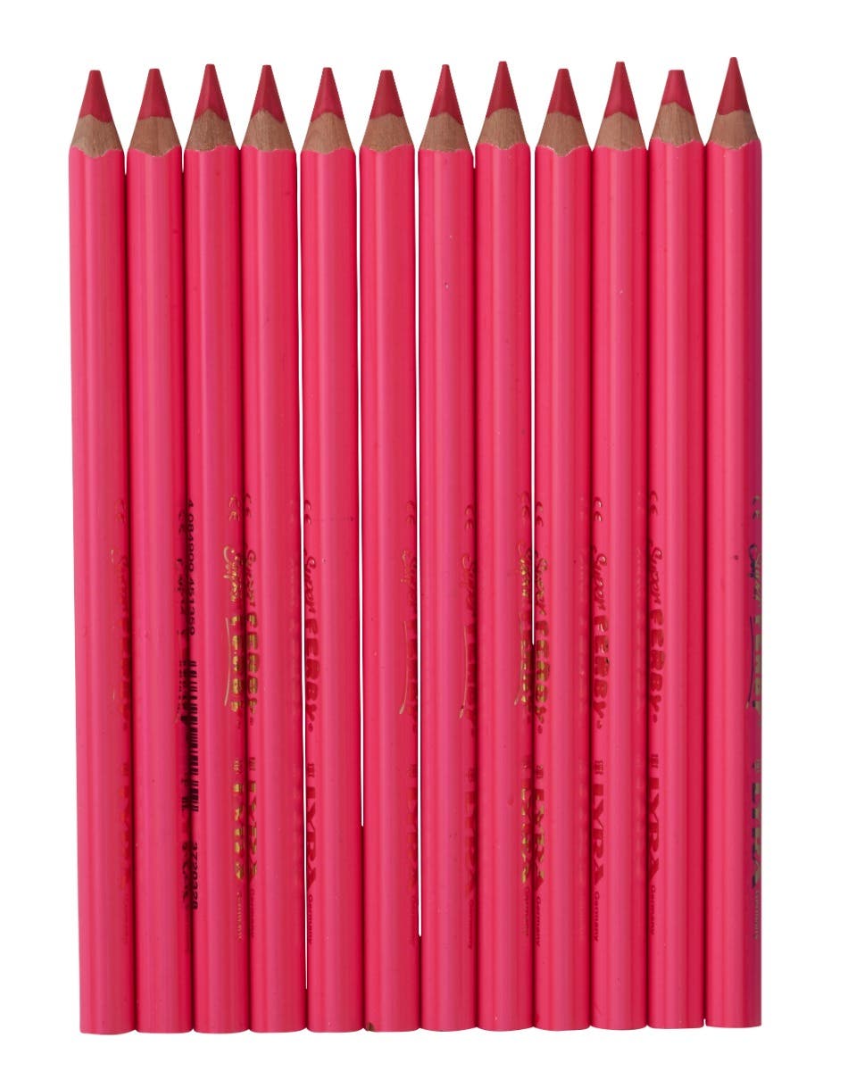 Lyra färgpennor Super Ferby Lackade Triangelformade - 12 pennor - neon röd image