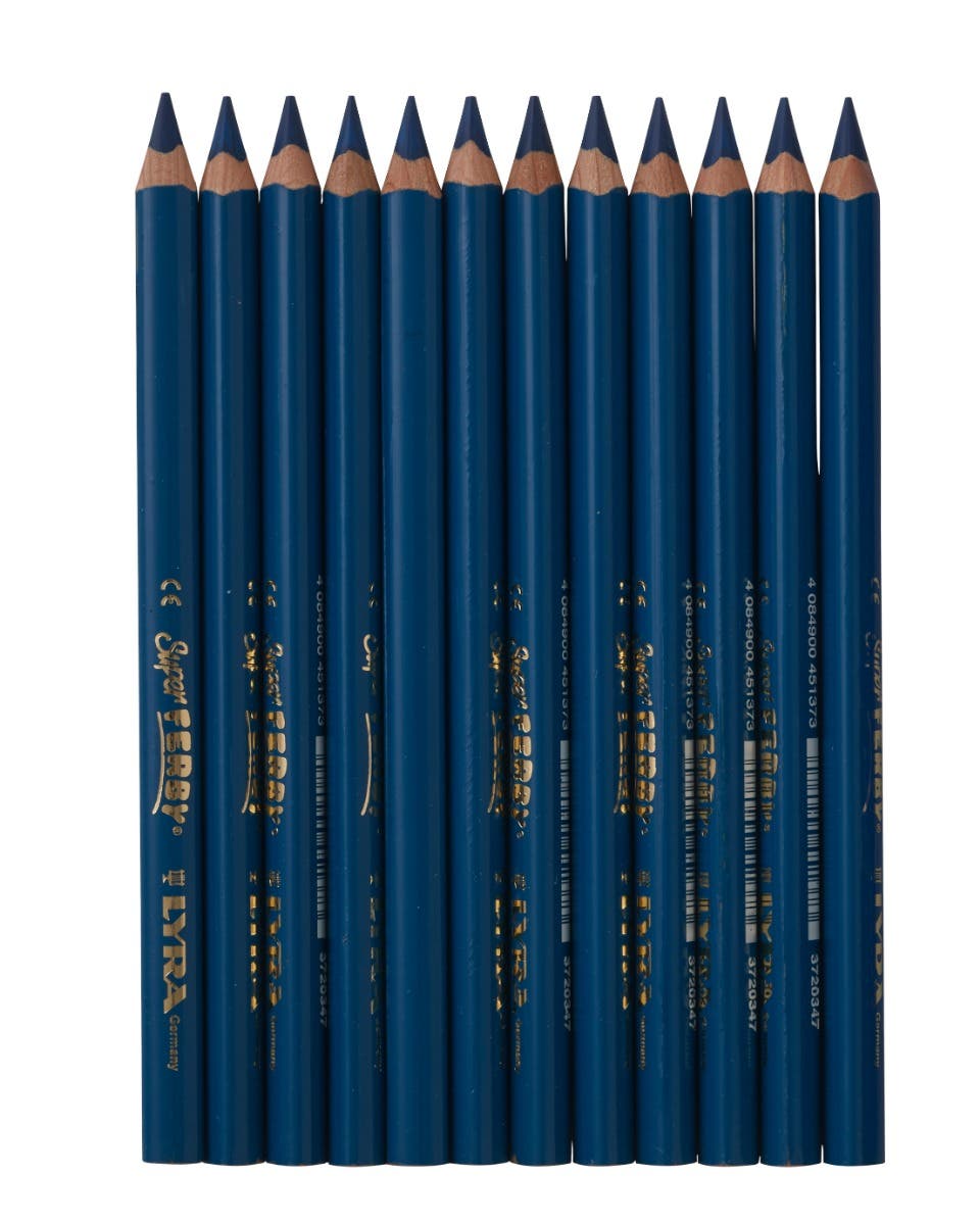 Lyra färgpennor Super Ferby Lackade Triangelformade - 12 pennor - neon blå image