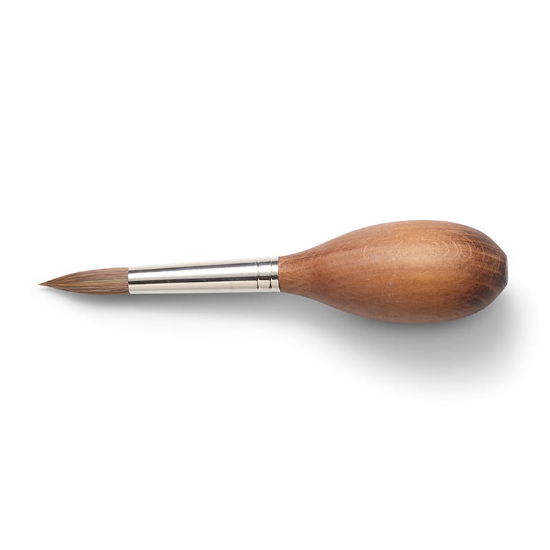 Synthetic cow hair egg-shaped - round - 14 mm  image