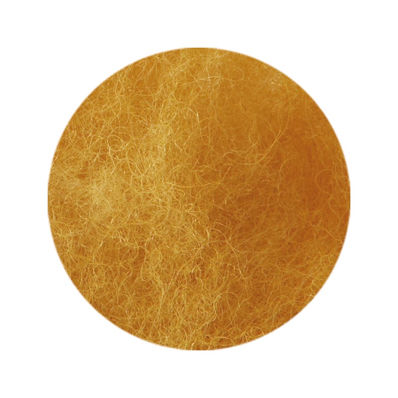 Kardad ull växtfärgad , enfärgade - 100g - färg: guldgul image