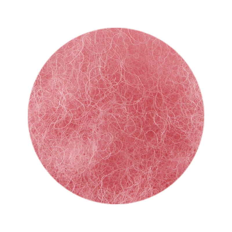 Kardad ull växtfärgad , enfärgade - 100g - färg: rosa image