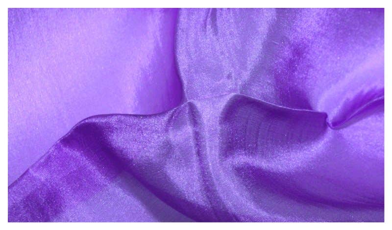 Filges Siden - tunt - växtfärgat - fållad - 207 x 94 cm. 22g/m2. Purple  image