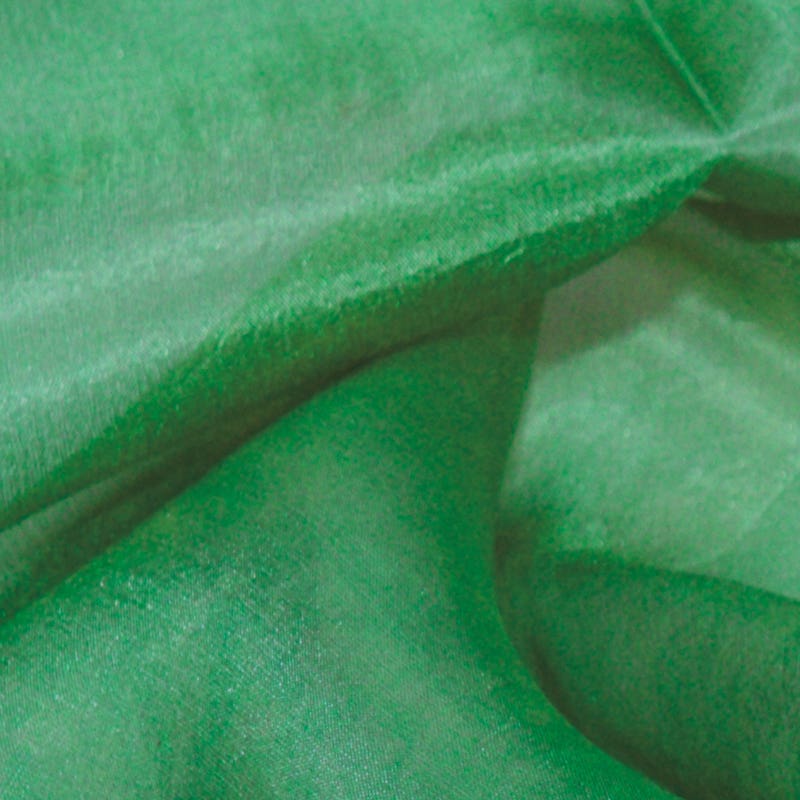 Filges Siden - tunt - växtfärgat - ej fållad - 92 x 100 cm. Grön  image
