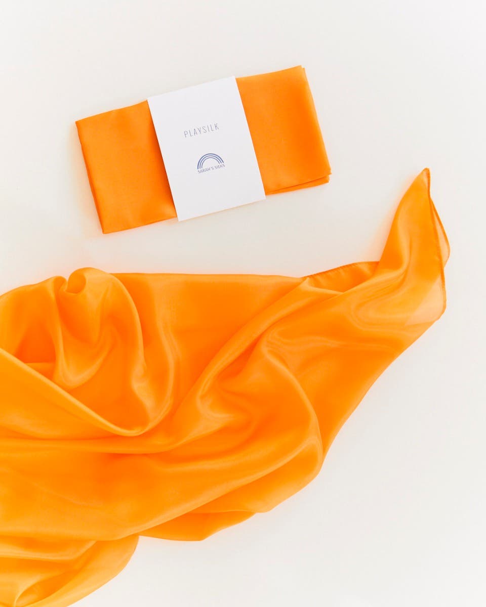 Sarah's Silks Siden leksjal  - 90x90 cm - orange  image