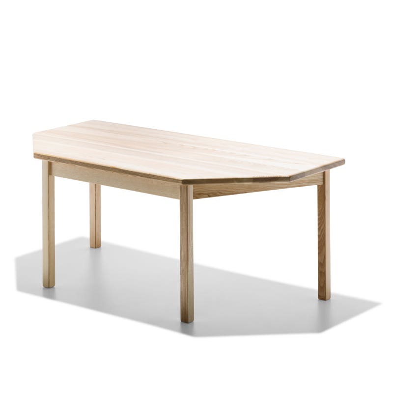 Table Ash kindergarten half octagon 140x70cm h. 58 cm image