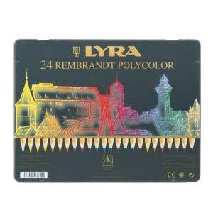 Lyra Rembrandt Polycolor 24 mixade färger i plåtask