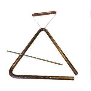 Triangle Set bronze - medium-sized, hammered -