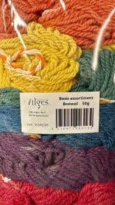 Filges växtfärgade ullgarn 6 x 50 gram basfärger